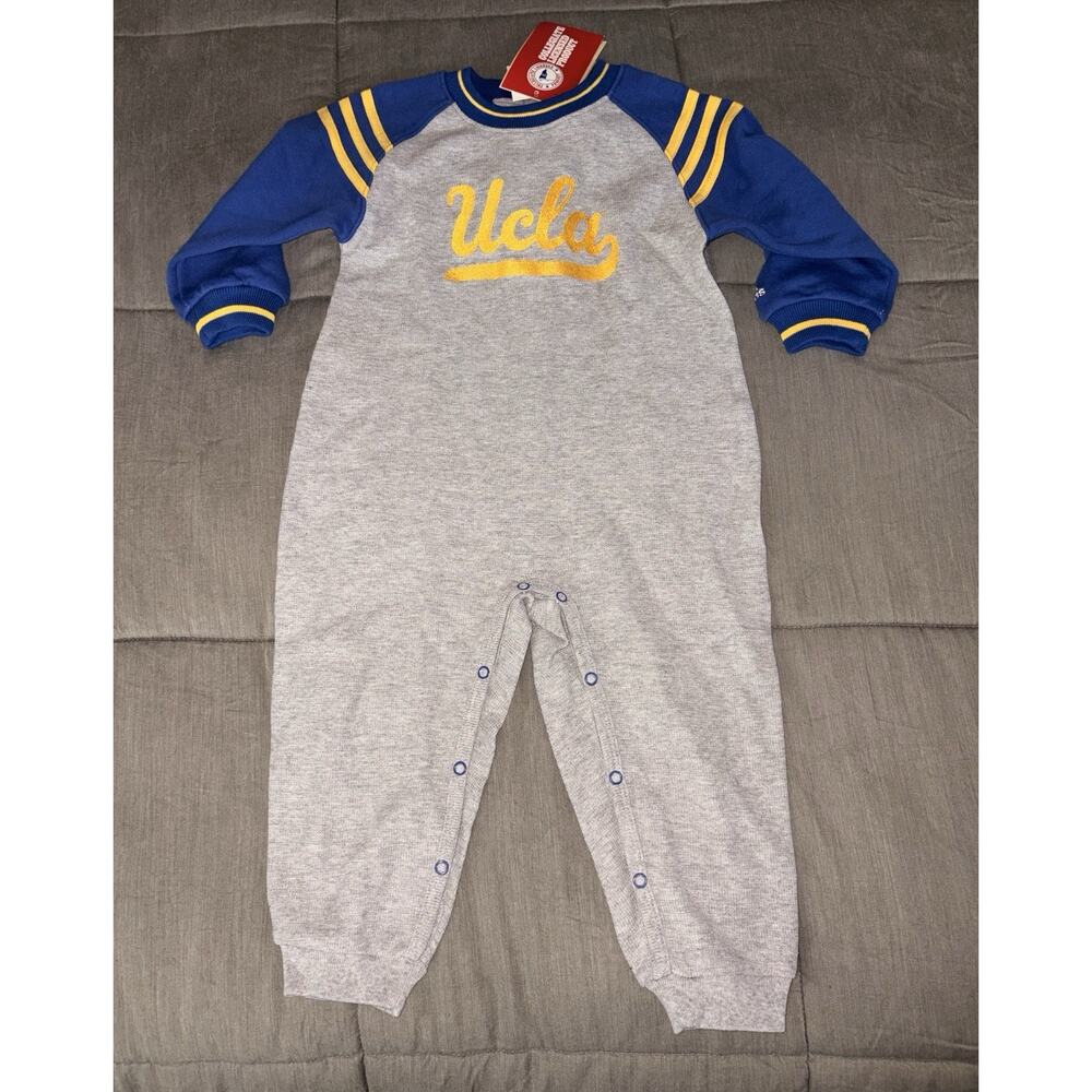 Vintage UCLA Baby Romper Adidas 24 Mo Gray Blue Yellow NWT NCAA